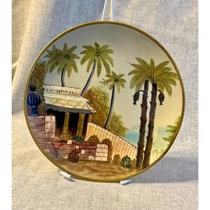Raymond Waites Designed for Toyo Trading Co Decorative Plate Palm Tree Scene
